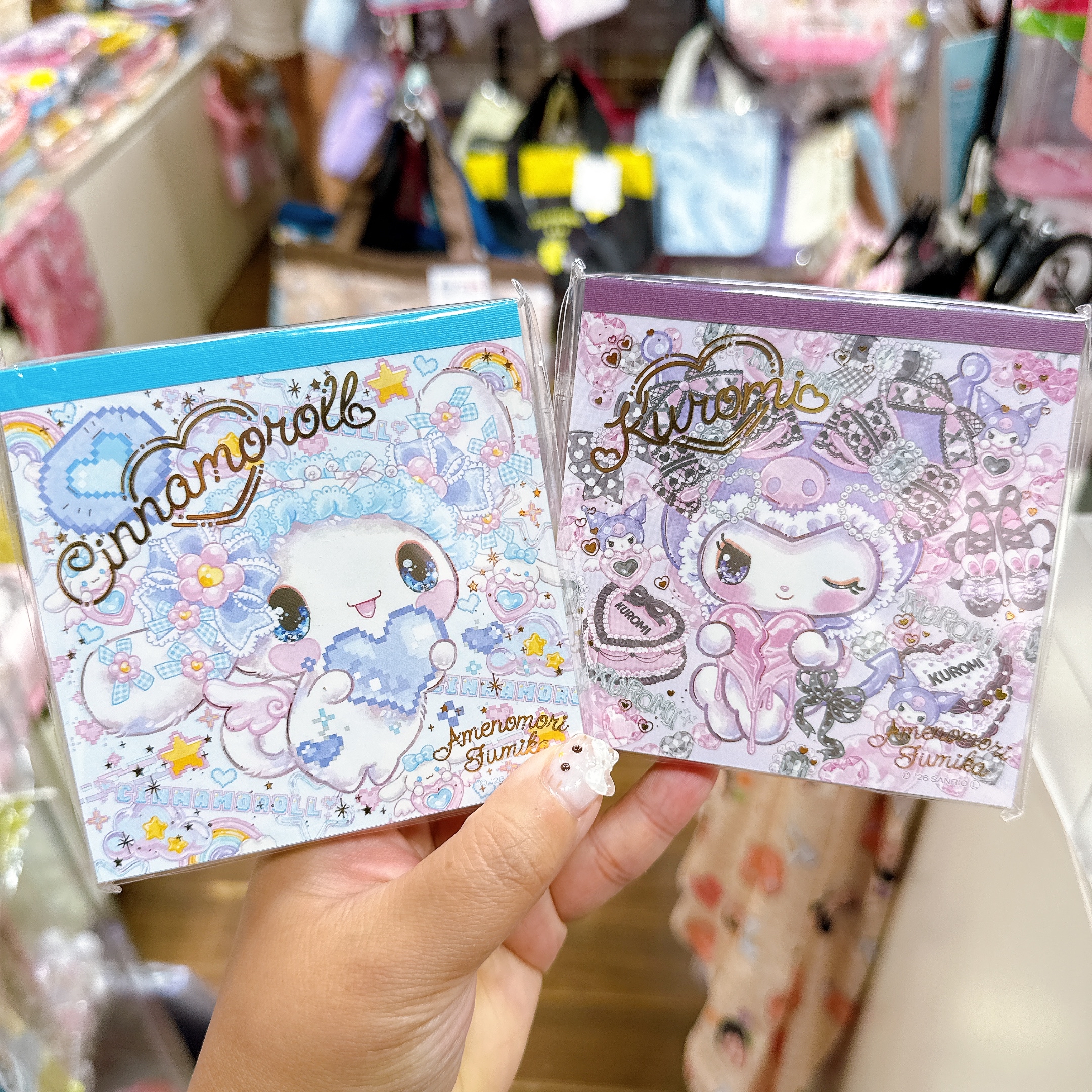 日本直送Sanrio聯成 Amenomori Fumika系列筆  信紙套裝 四色原子筆鉛芯筆 鎖匙扣