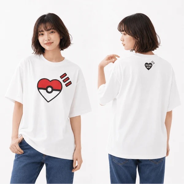 預訂 Human Made x Pokemon心形精靈球Tee [貨號26A704]