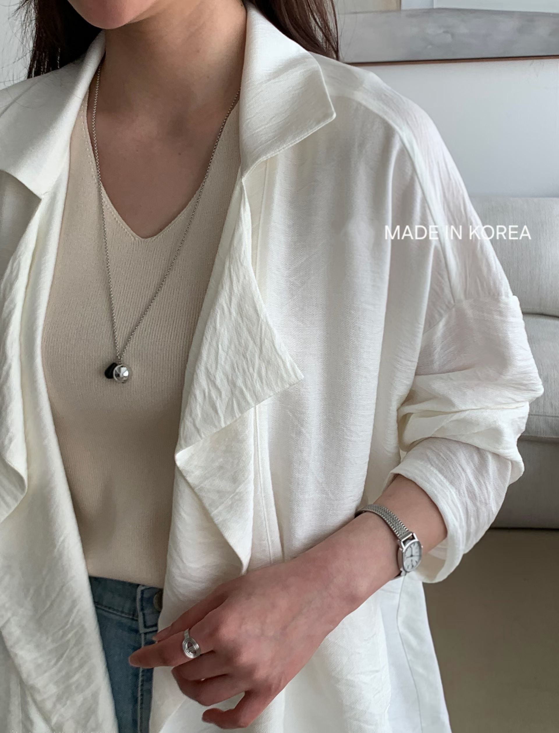 G6183 韓國🇰🇷薄料開胸外套