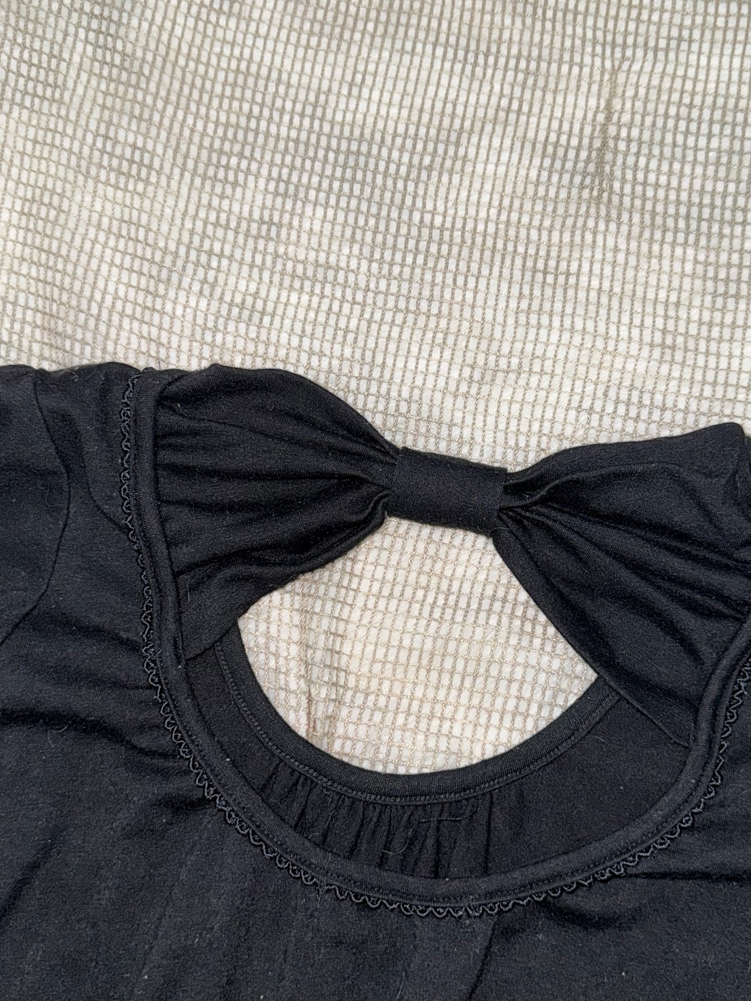 Black Big Bow back Side Top
