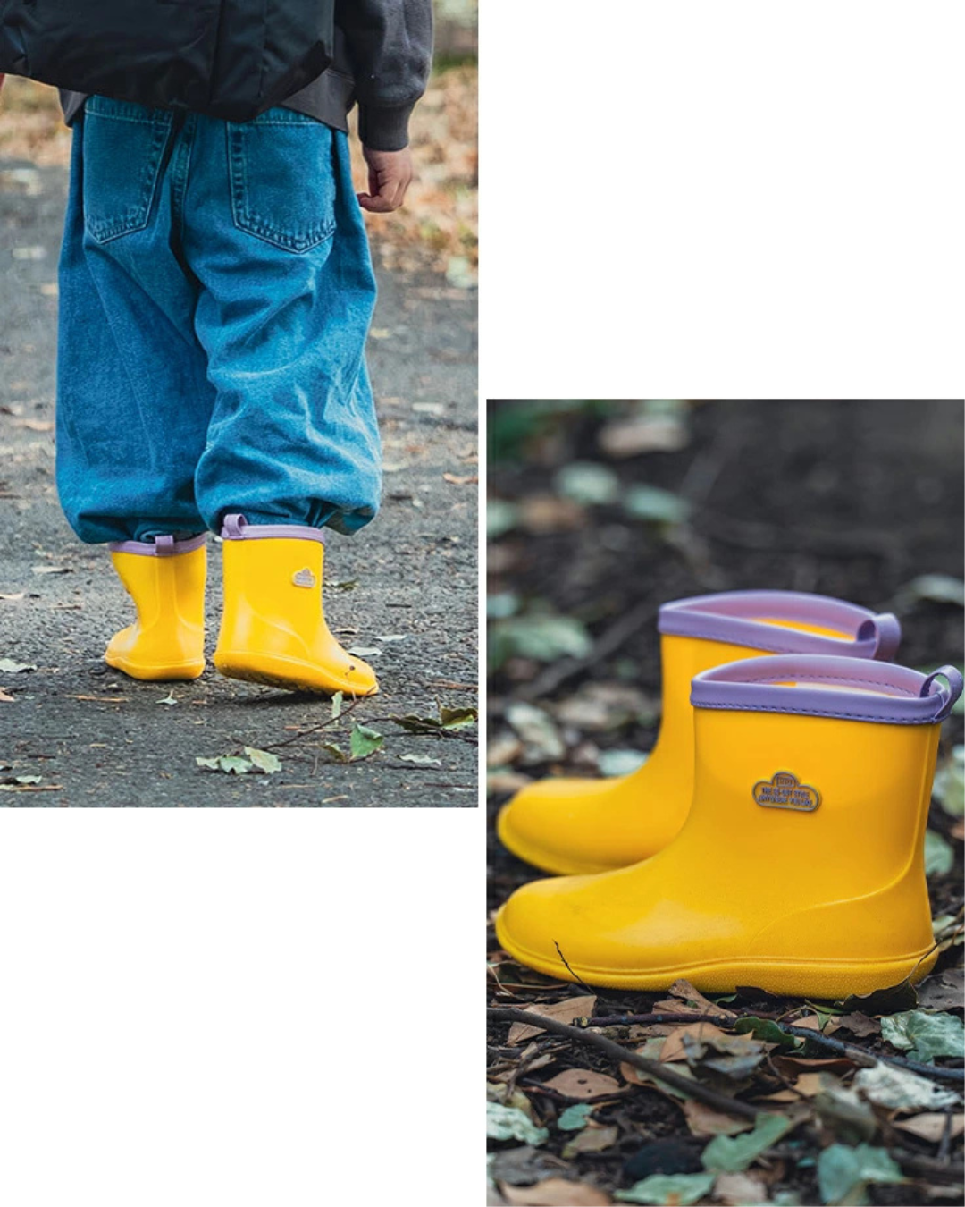 日本代購【 2026新商品 日本直送 KiU 復古 童趣 配色 兒童 雨靴 附收納袋＋名牌 男女童都啱 | Retro Kids’ Color Rain Boots with Storage Tote & Name Tag 】﻿