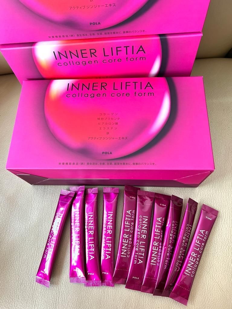 日本直送 POLAINNER LIFTIA 美肌膠原蛋白粉+鐵+胎盤素美顏飲沖劑 90小包