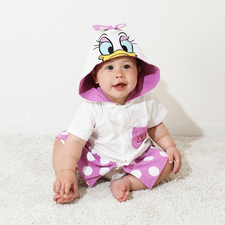 🇯🇵預訂 日本直送🇯🇵Babydoll x Disney兩色人物造型連帽短袖包屁裙