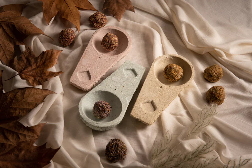 彩色水泥香薰座