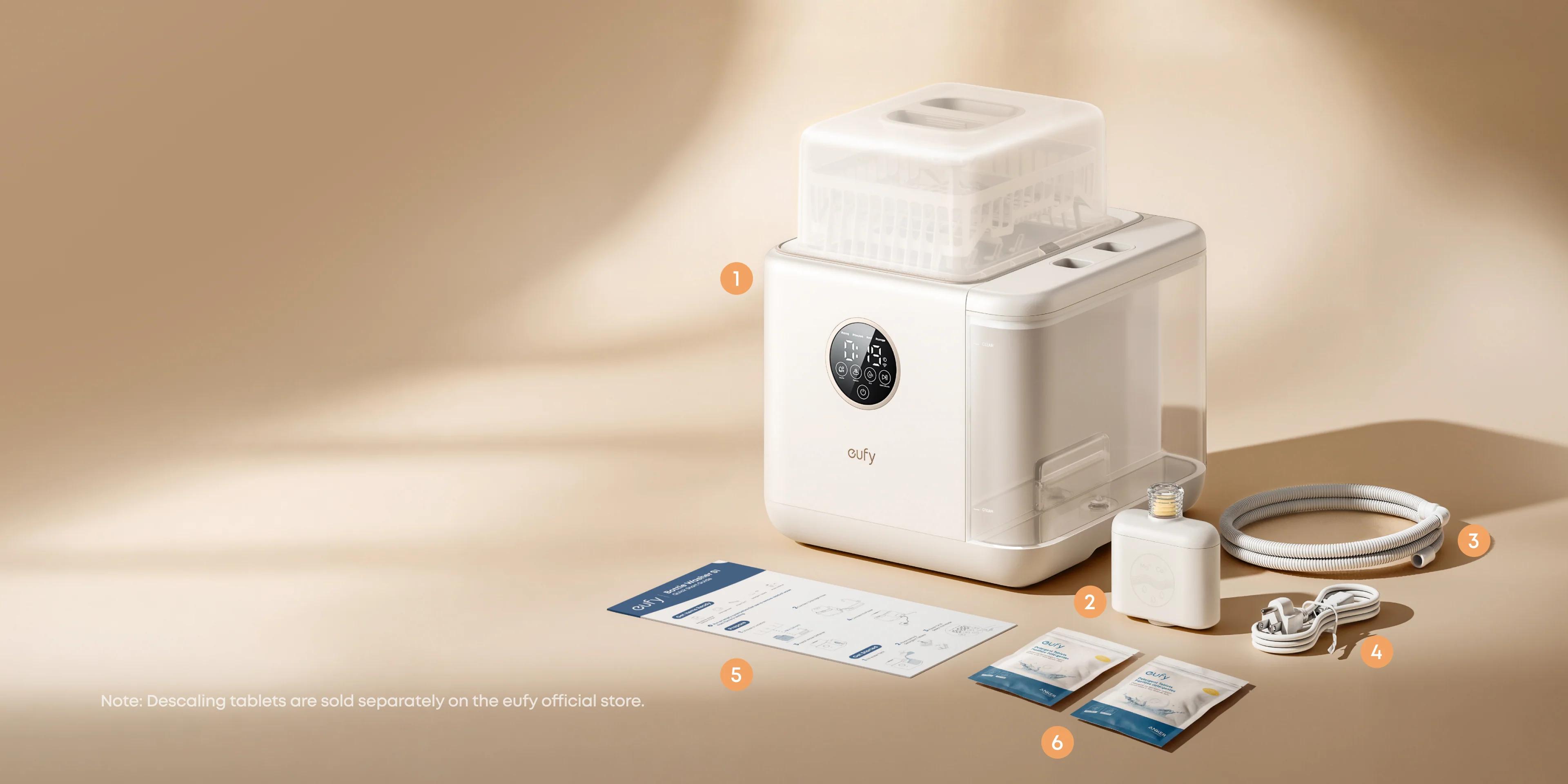 eufy Bottle Washer S1 Pro 智能全自動洗奶瓶機（附專用洗滌片 60粒 1包(30粒) + 專用軟水器）