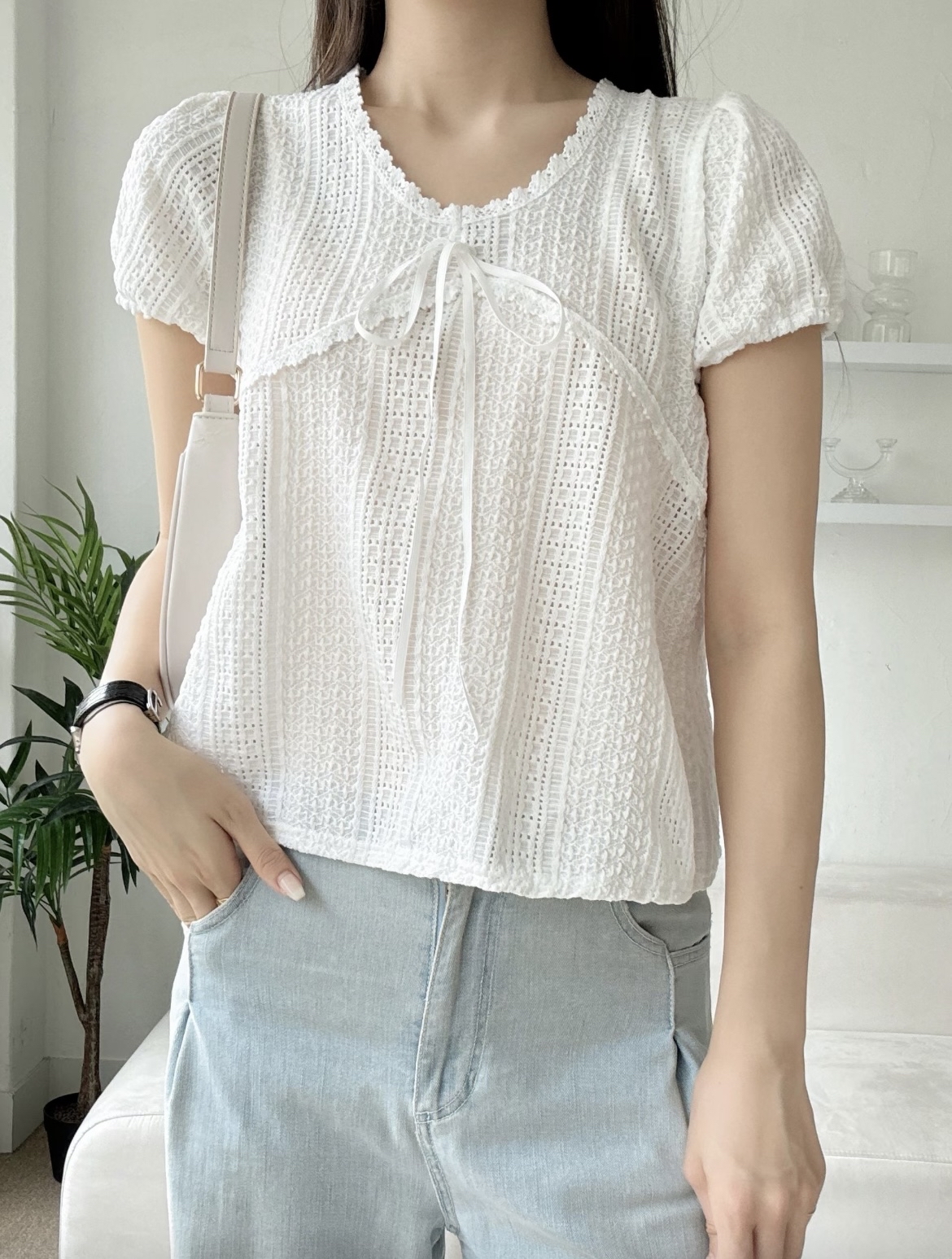 ❥ 甜 美 蝴 蝶 結 娃 娃 上 衣 。 