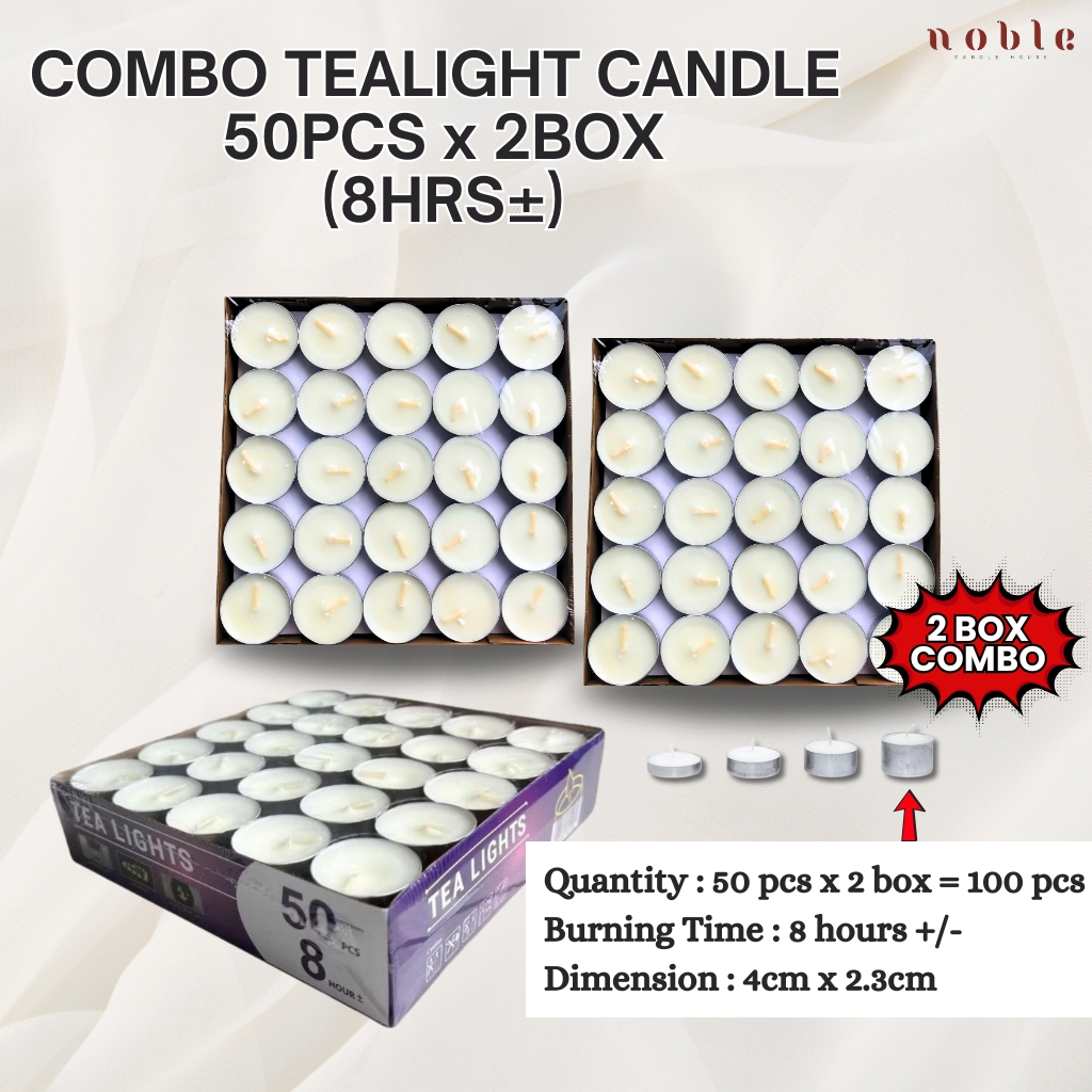 Piala Emas- Tealight Candle 100pcs/Tealight/Tea Light/Lilin 2Hrs/4Hrs/6Hrs/8Hrs
