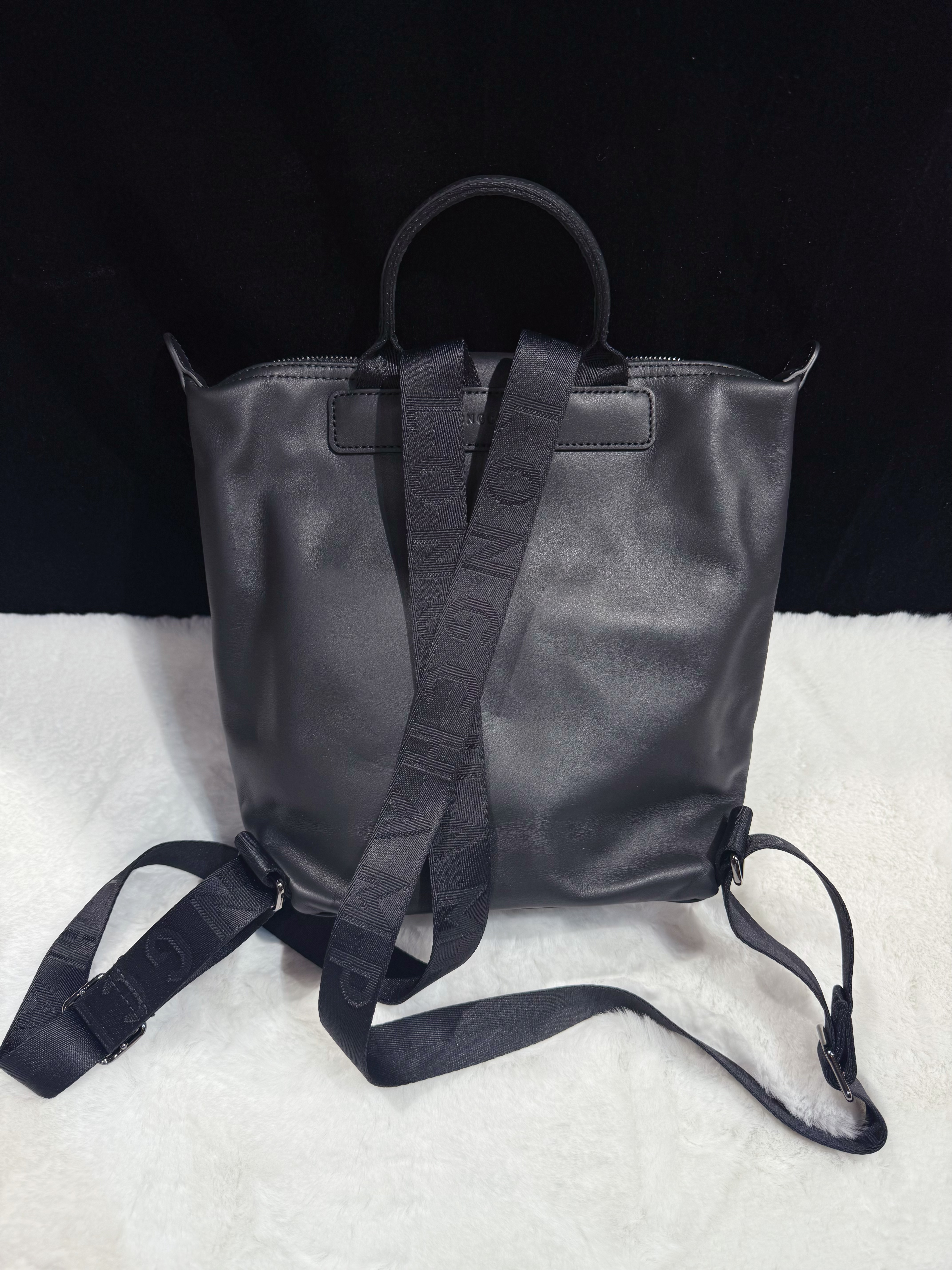 Longchamp backpack blk/lamb