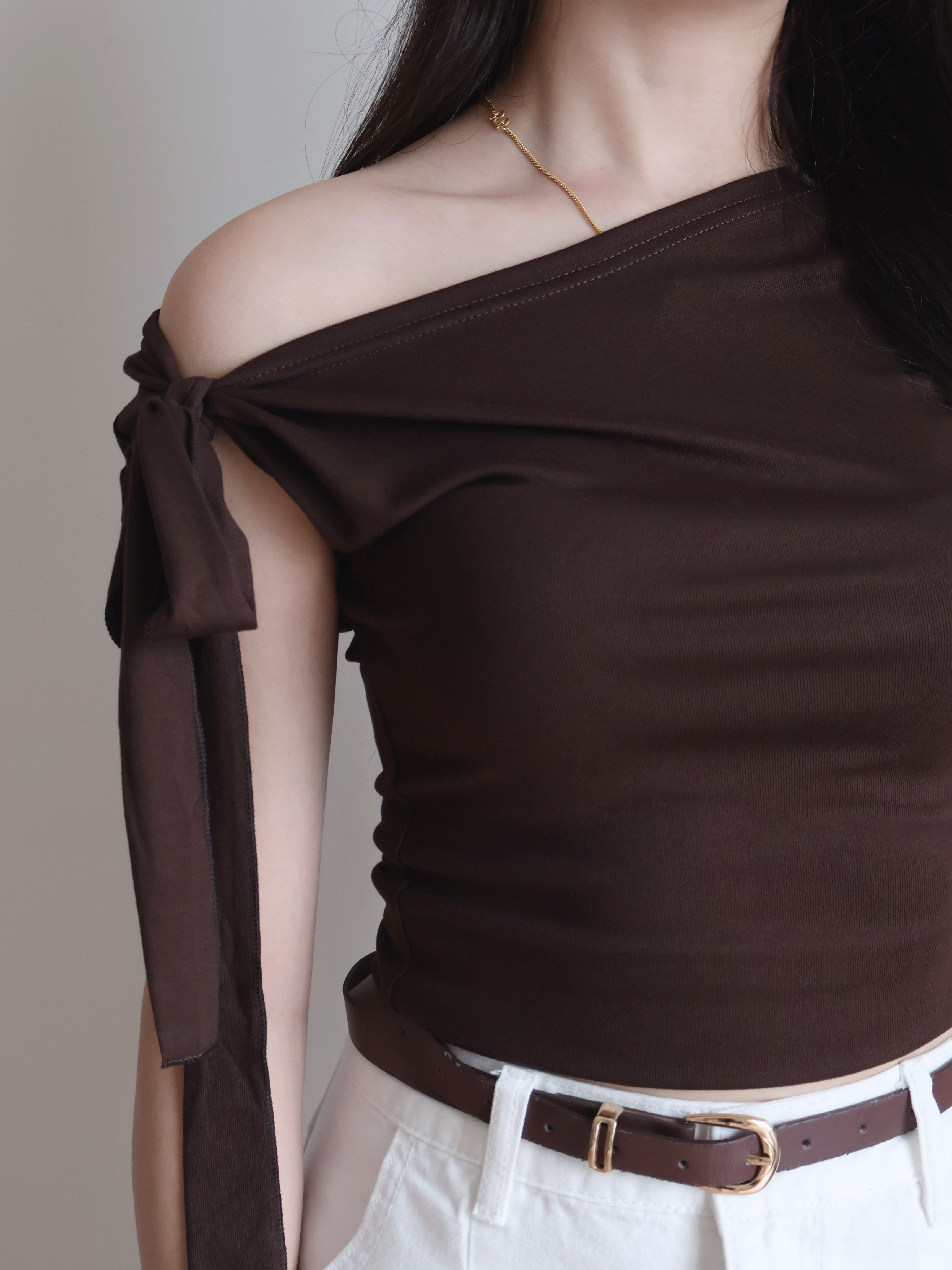 Hazel Cropped Top | Brown