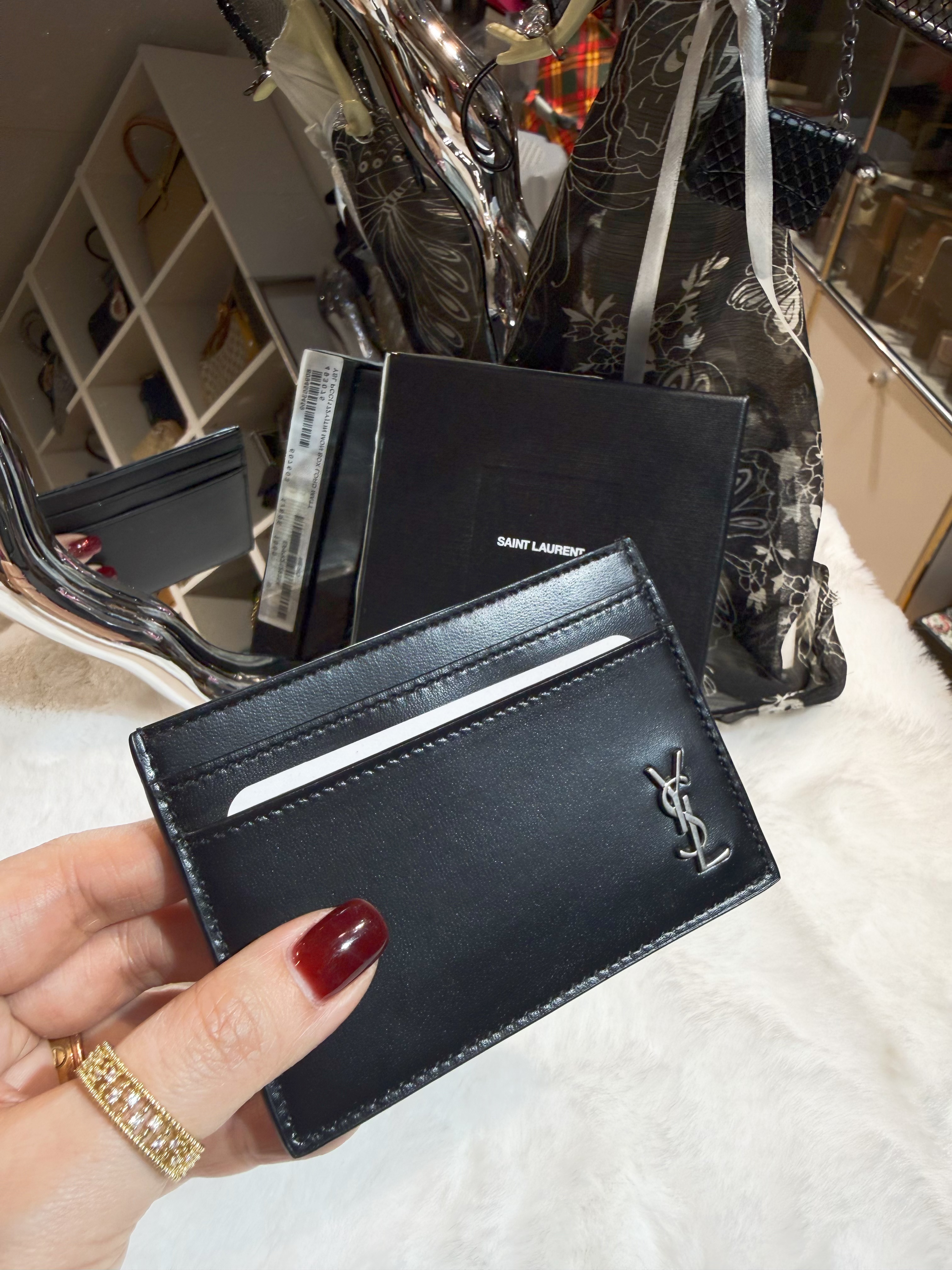 YSL card holder small logo/blk/S