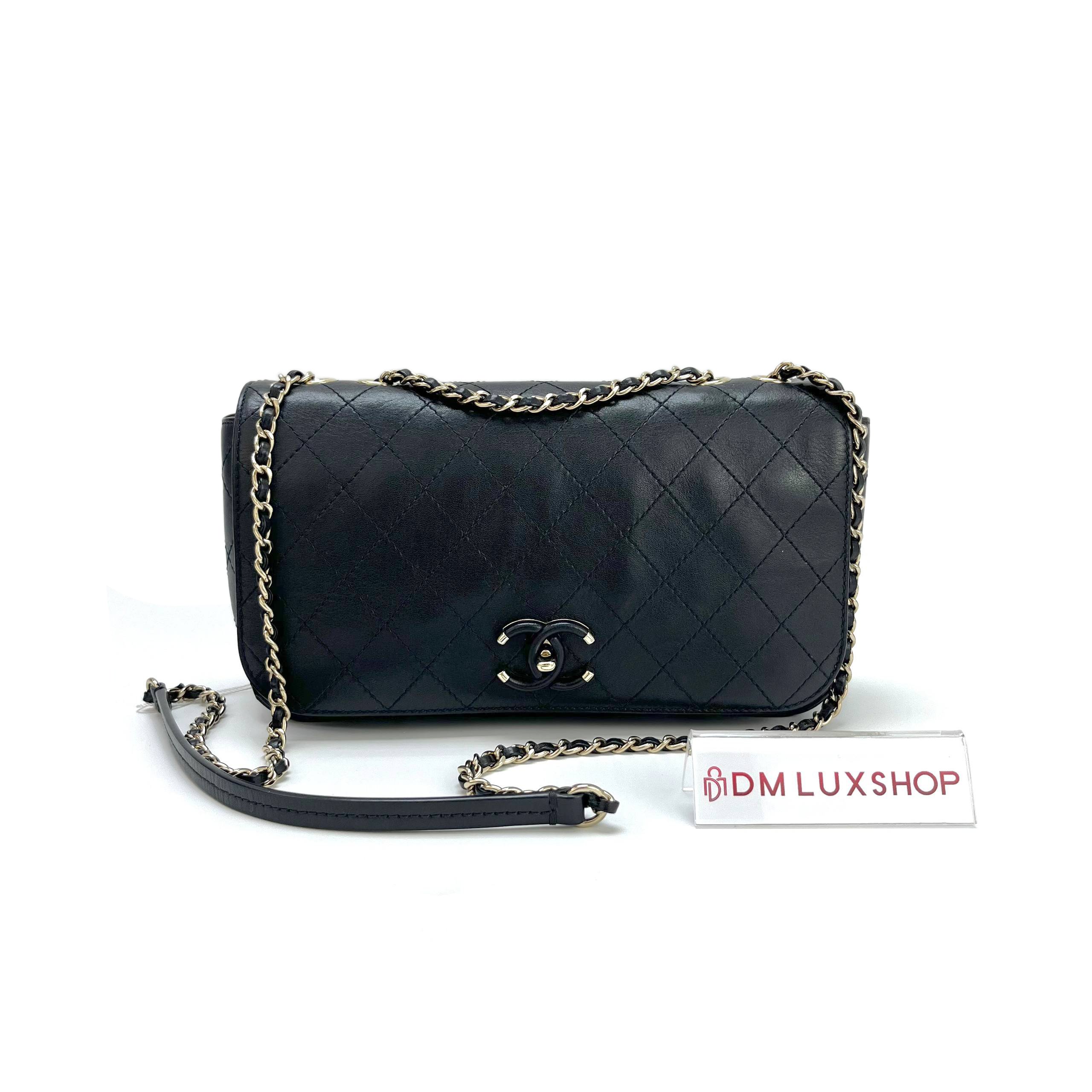 Chanel CC Stitched Flap Bag Black GHW (Serial 27, Y: 2019)