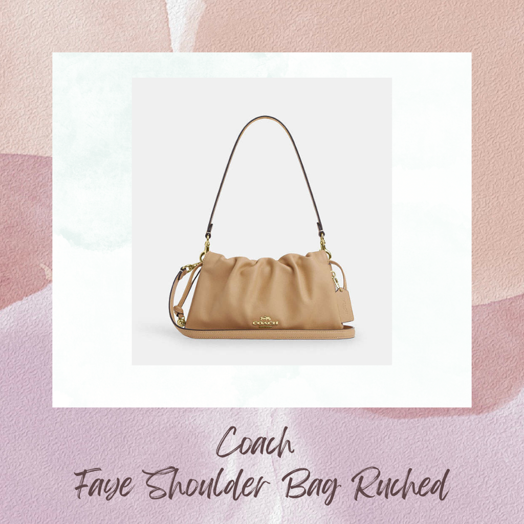 Coach Faye Shoulder Bag Ruched (CV529)