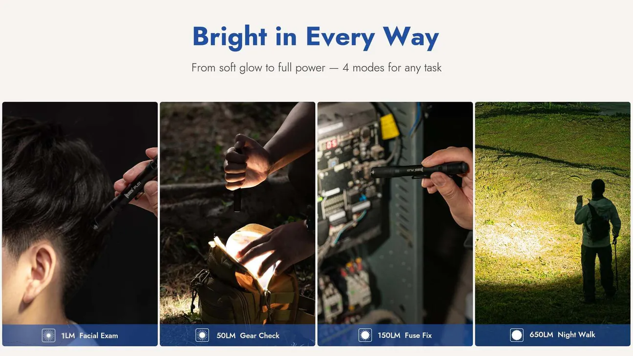 Wuben PL01 輕量級 USB-C 充電式醫療筆燈