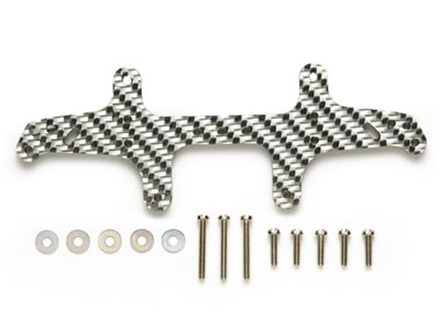 COLORED CARBON REAR MULTI ROLLER STAY (3MM / SILVER)