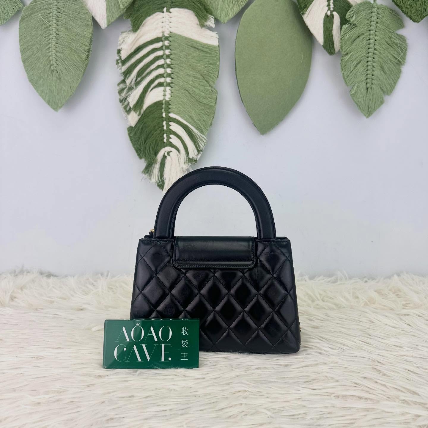 CHANEL 🤍PRE OWNED CC Mini Kelly 黑金鏈條包 晶片款🖤