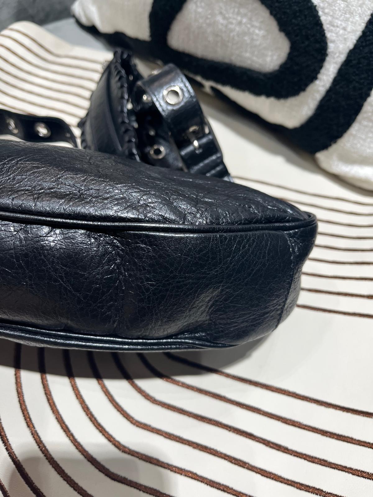 BALENCIAGA Le Cagole XS Shoulder Bag 黑色牛皮671309 100%Authentic, 95%New ✅Mirror✅ pouch✅dust bag  