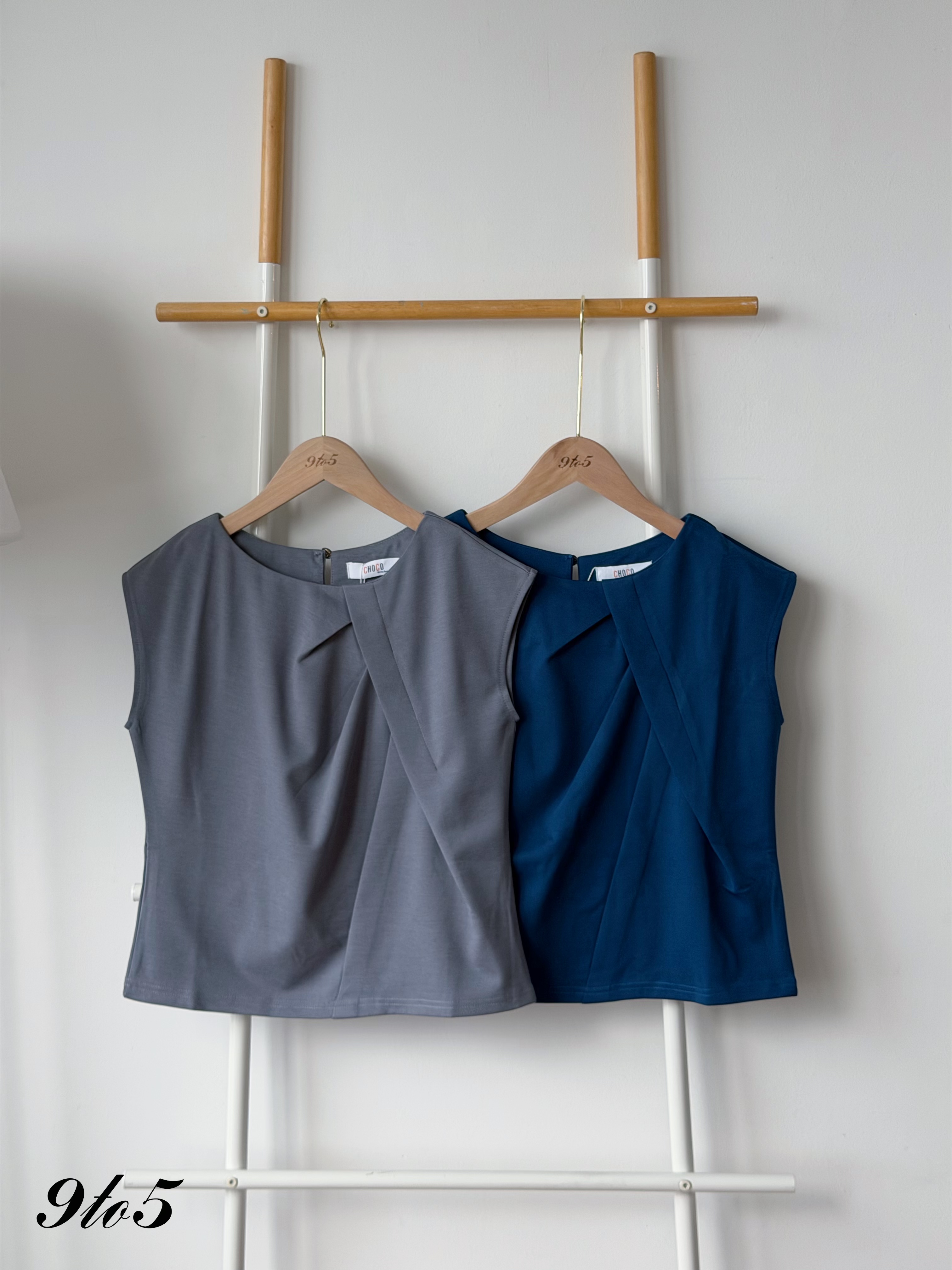 T4485 Cape Sleeve Ruched Top - 3 Colors 