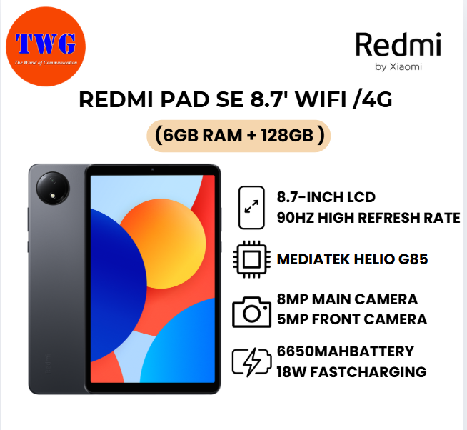 Redmi PAD SE 8.7' 4G (6+128GB) 100% ORIGINAL BRAND NEW MALAYSIA