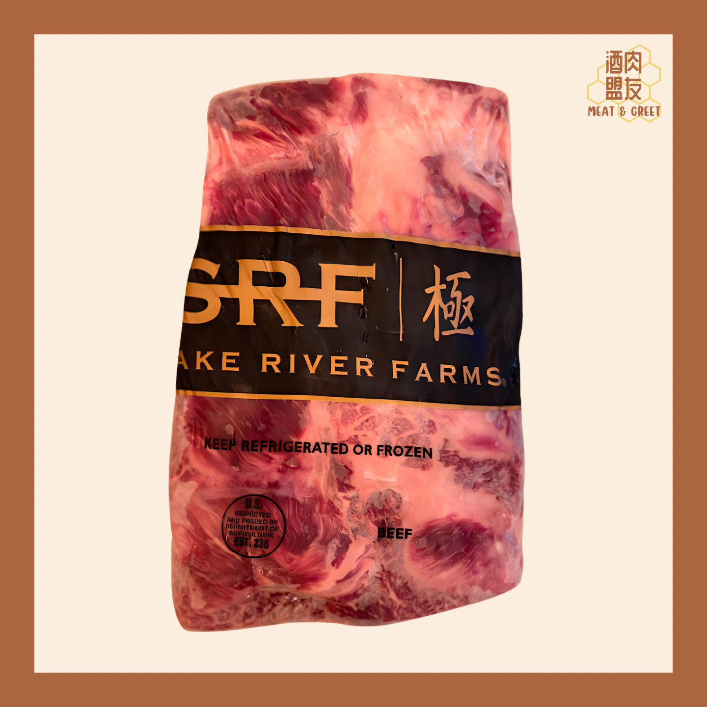 SRF冰鮮極黑和牛牛頸脊 (價錢以每kg為單位計算)
