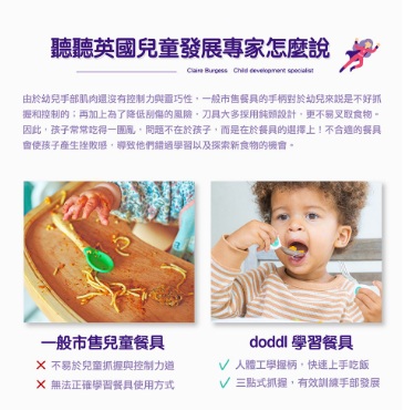 doddl 人體工學兒童學習餐具2件組