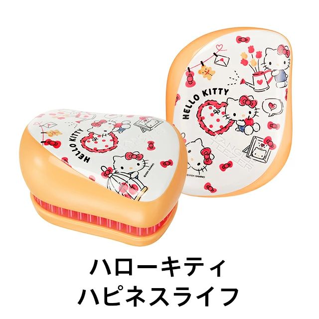 日本直送 TANGLE TEEZER x Sanrio Compact Styler Hair Brush Comb 便攜式 護髮梳 - Hello Kitty & Little Twin Stars