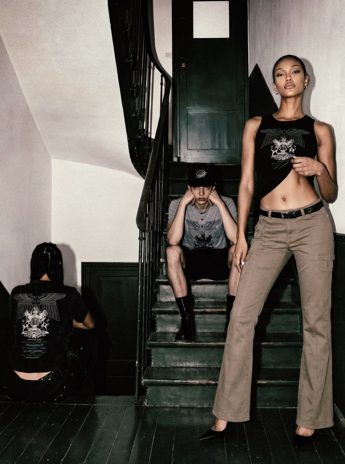 BADBLOOD新款[w-pts26-091] 109 Low-Rise Cargo Bootcut Pants - Khaki