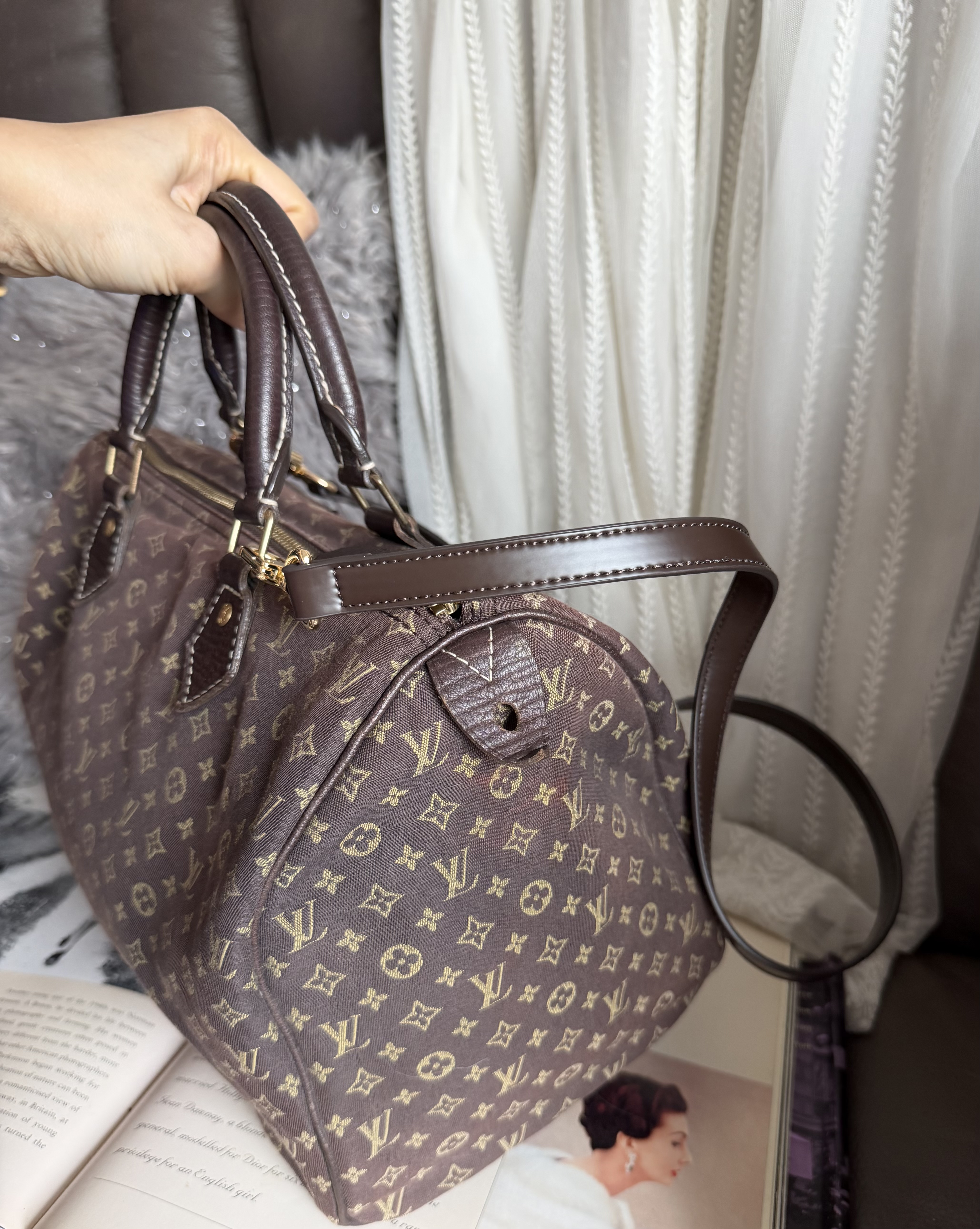 vintage louis vuitton speedy denim monogram bag