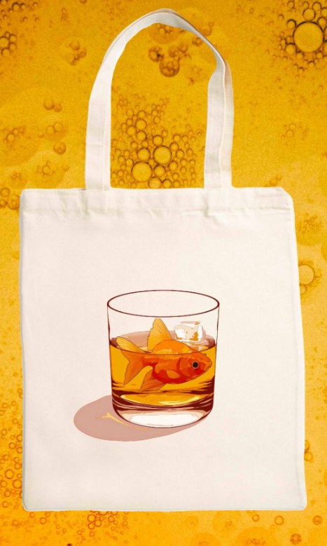 AYES Golden Fish tote Bag