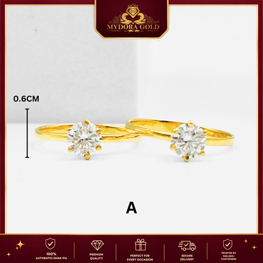 MYDORA Cincin Batu Felisa l EMAS 916/22K