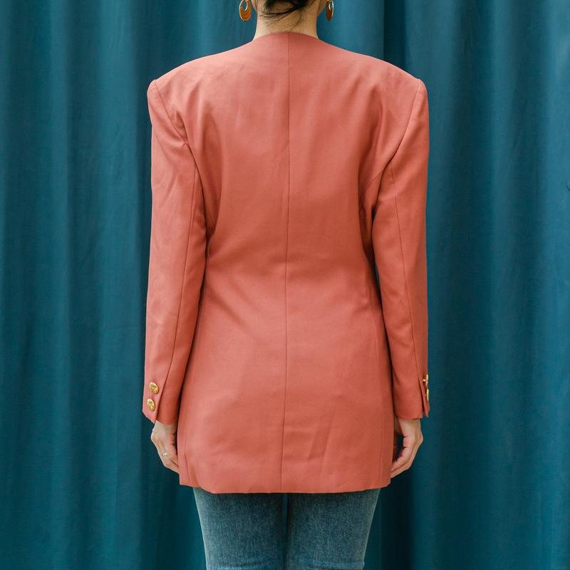 C.a. 1980s Coral One Button Blazer (MT1606-42)