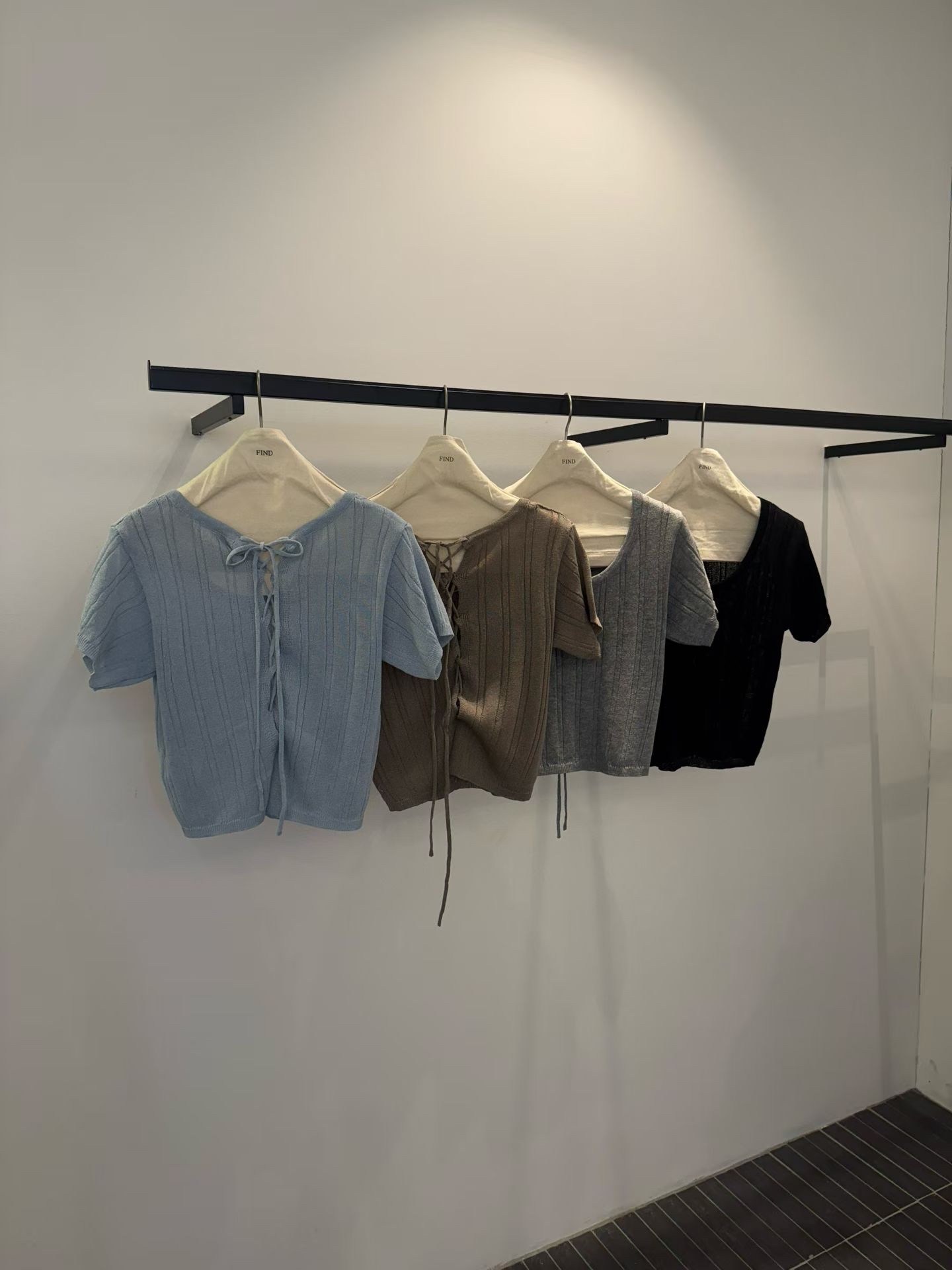 東大門女裝Find | ribbon knit top(可前後著)
