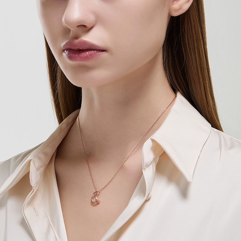 DIDIER DUBOT Signature D 玫瑰金頸鏈 (JDRNRWF14XX)