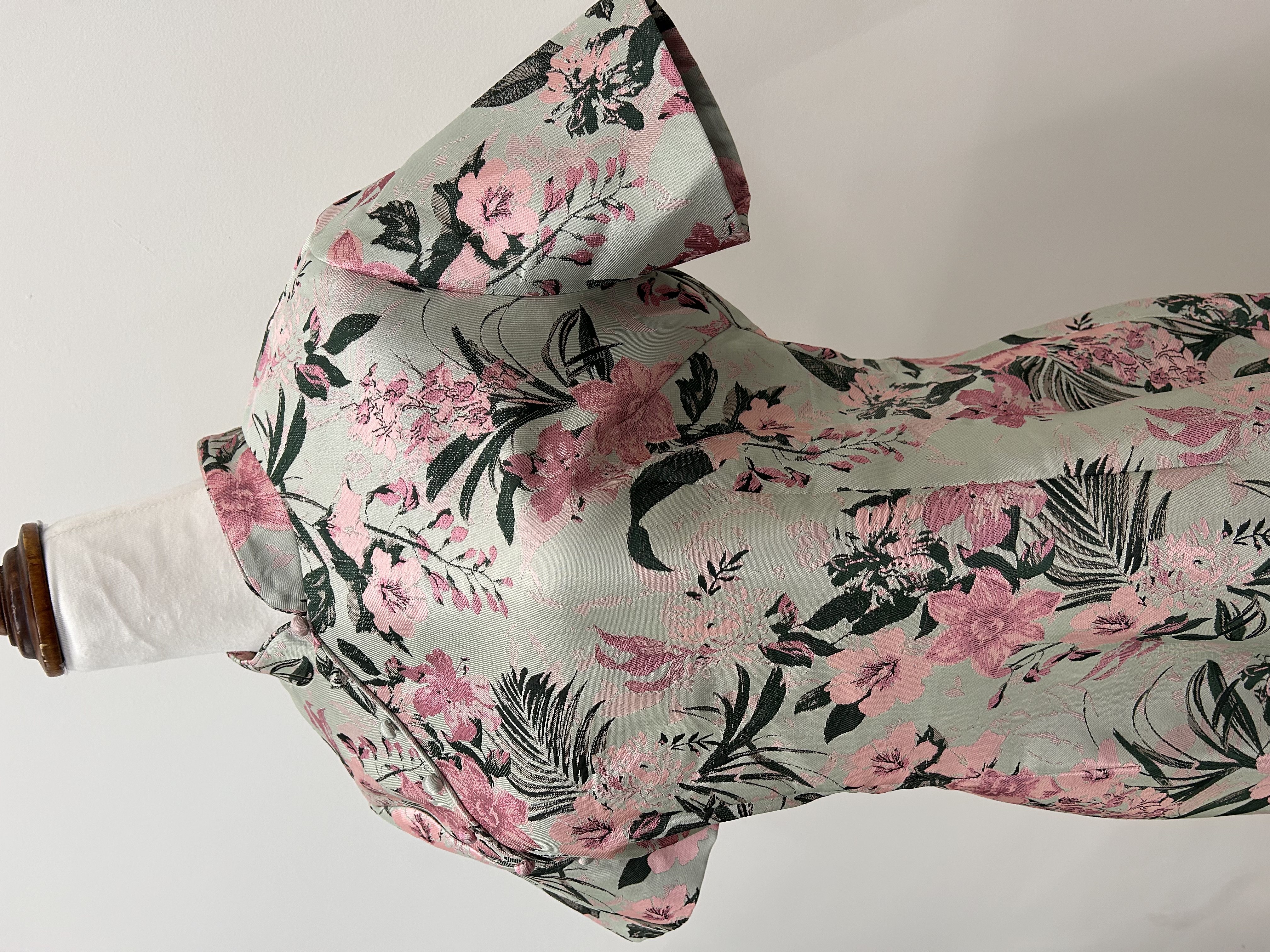 565.WB Midi Length Qipao with Sleeve - Pink