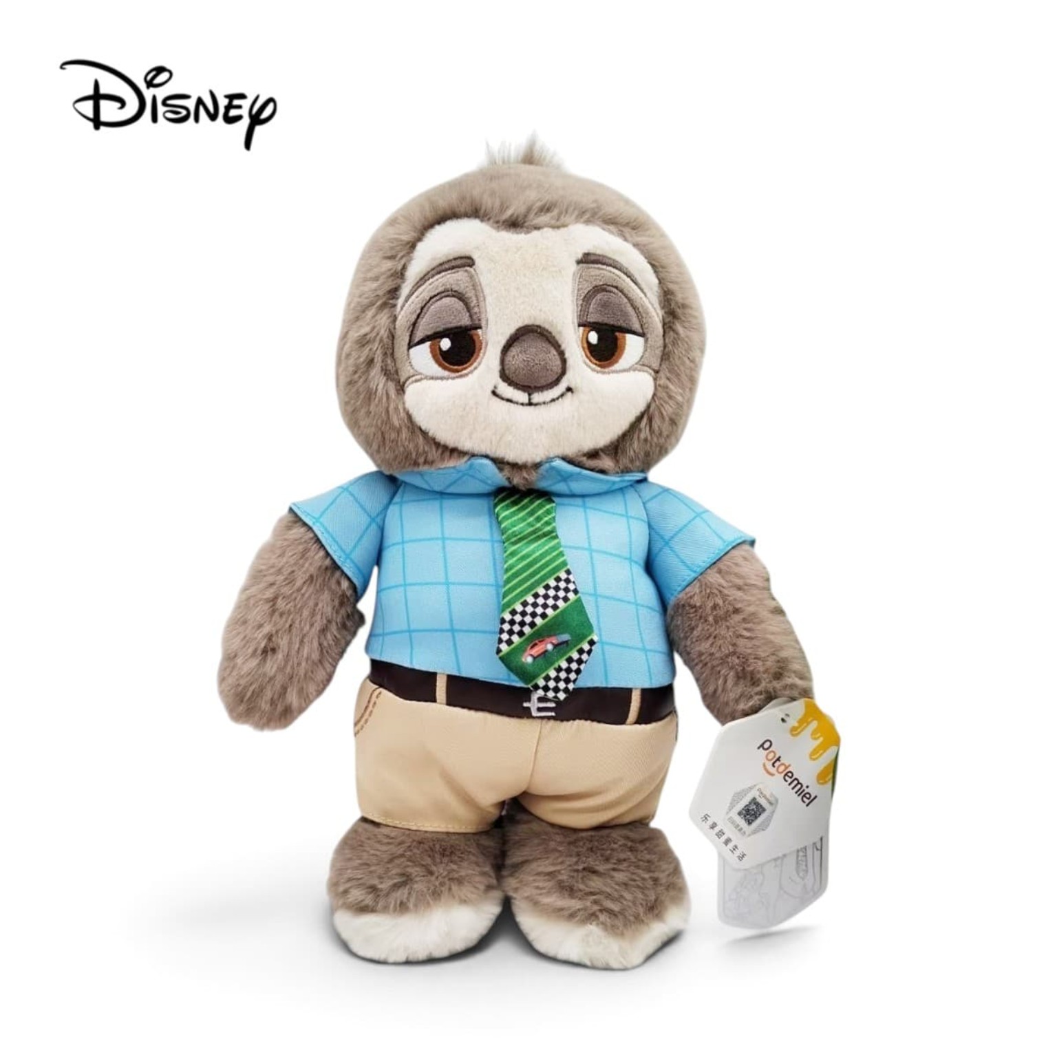 正版Disney Zootopia阿閃Flash樹懶毛公仔生日禮物 27cm