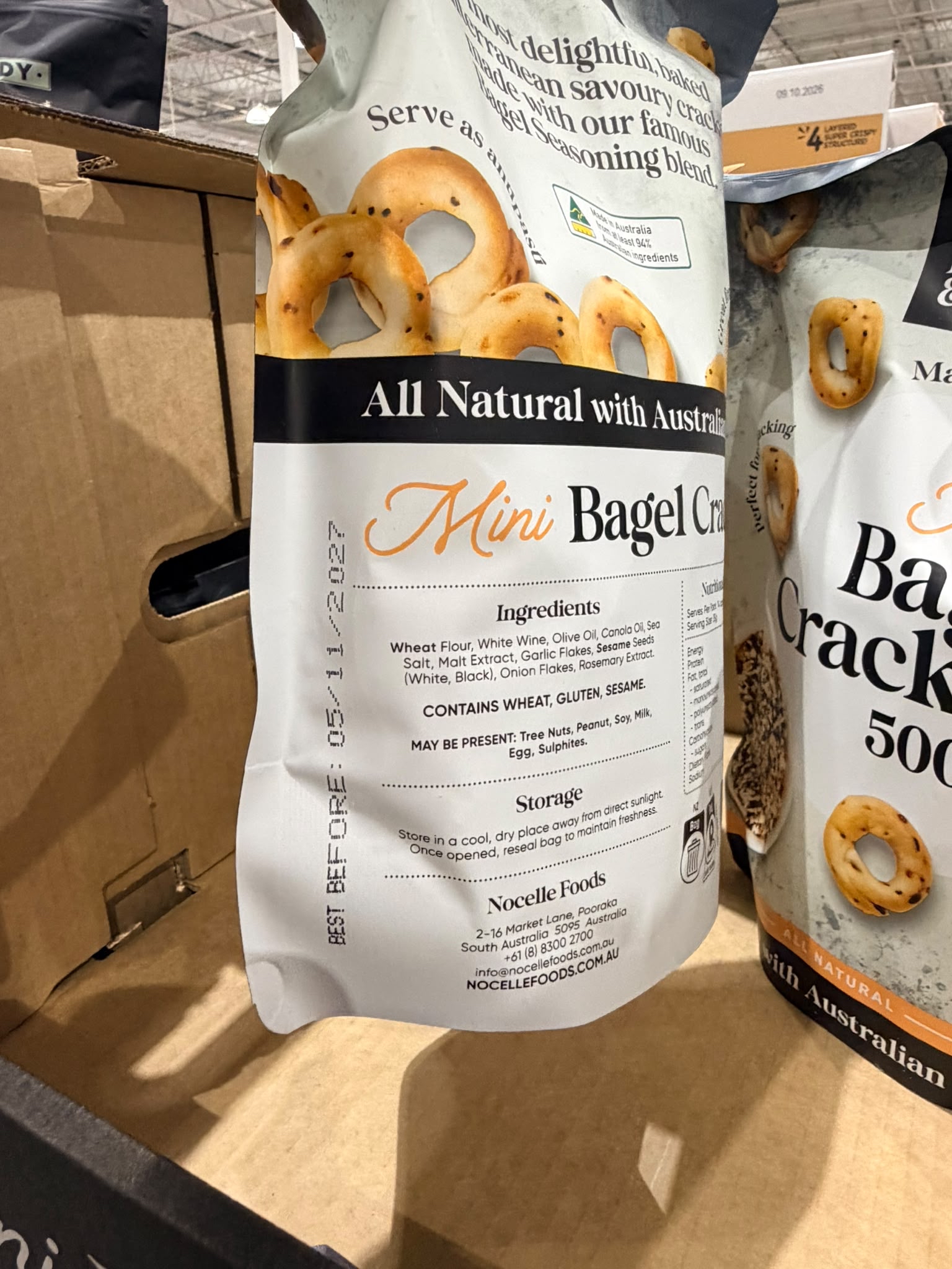 澳洲Costco  MINI BAGEL CRISPS 迷你貝果圈（餅乾) 500克