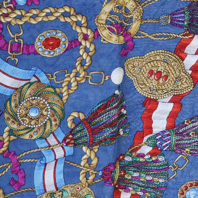 Vintage Céline Glamorous Jewelry Pattern of Brooches and Necklaces Scarf Neck Scarf/Head Scarf (MT1623-5)