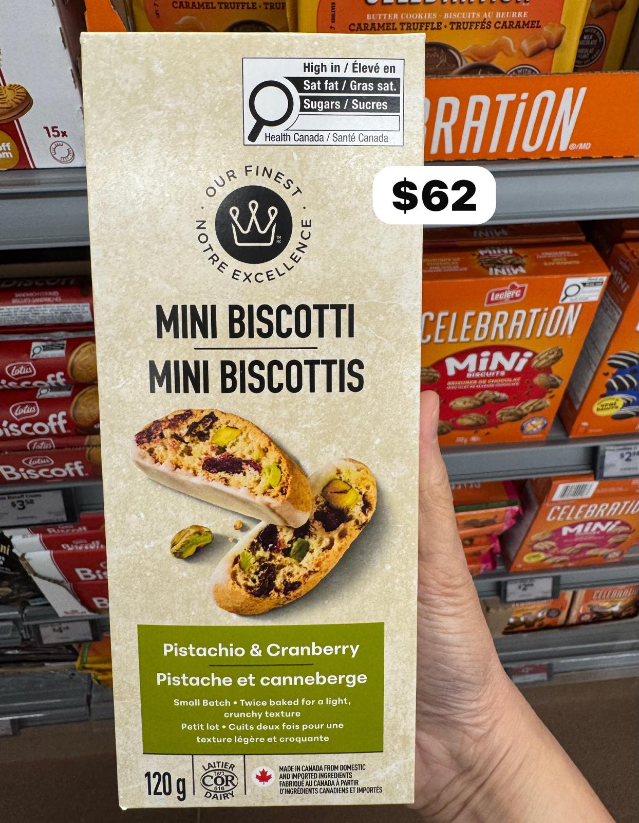 🇨🇦 Mini Biscotti – Pistachio & Cranberry 120g 開心果及紅莓味