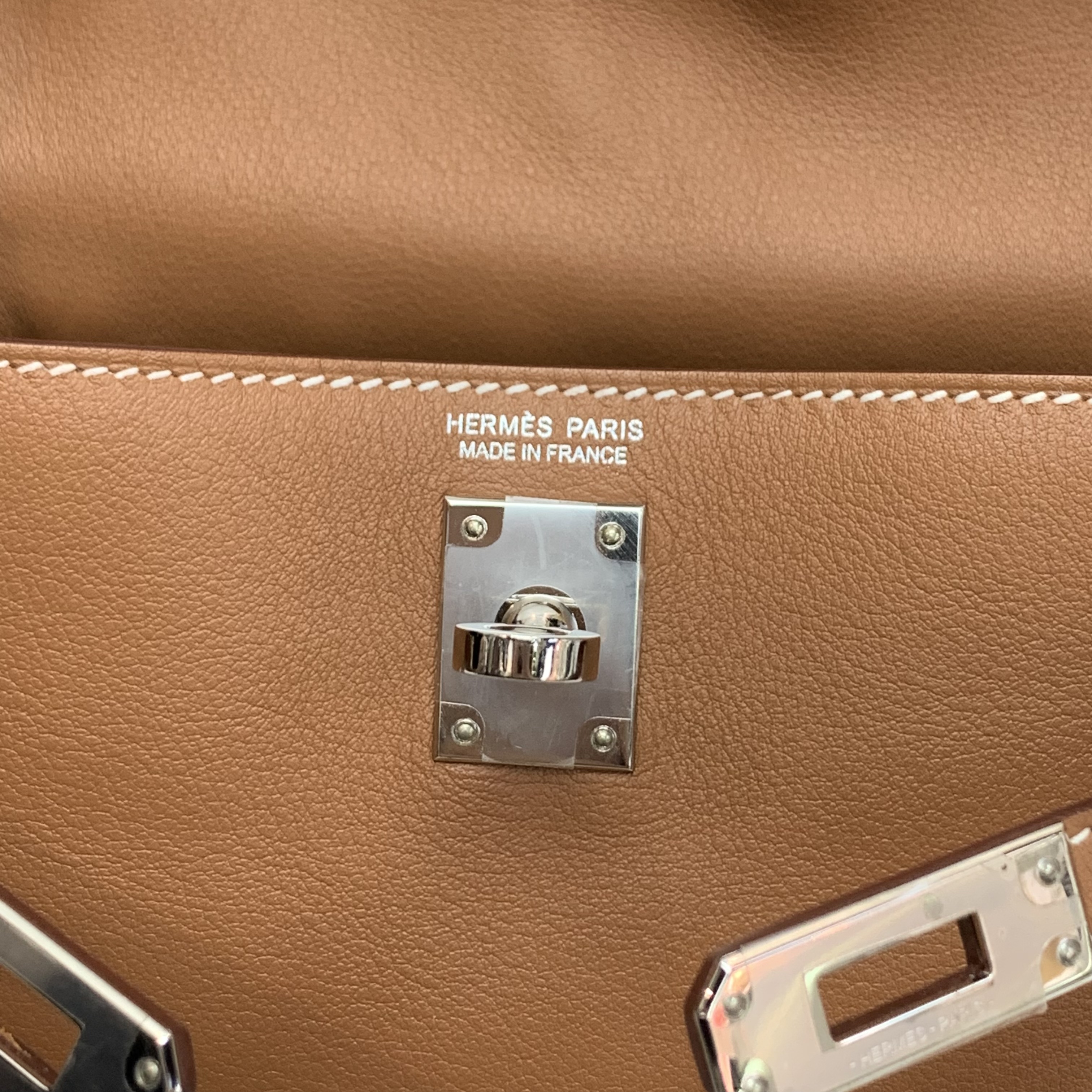 Hermes Kelly danse 金棕色配銀扣