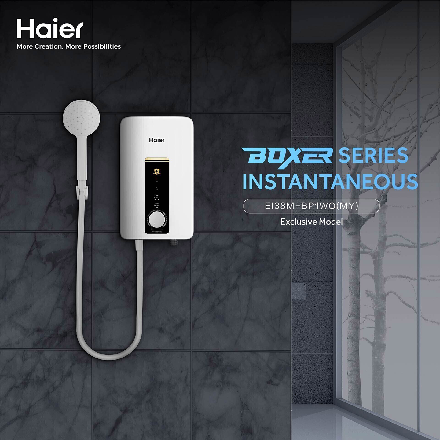 Haier 3.8kW DC Pump Water Heater Gold (EI38M-BP1WO)