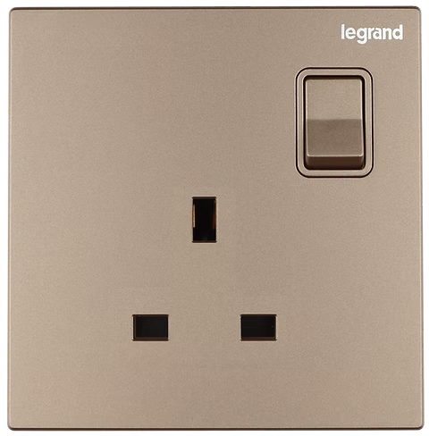 Legrand Galion 玫瑰金 13A單蘇有掣 插座