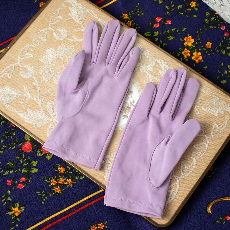 New Old Stock -1960s Made in Japan Pearl-Studded MOD Gloves(Yellow/Lavender/Pink)(MT331)