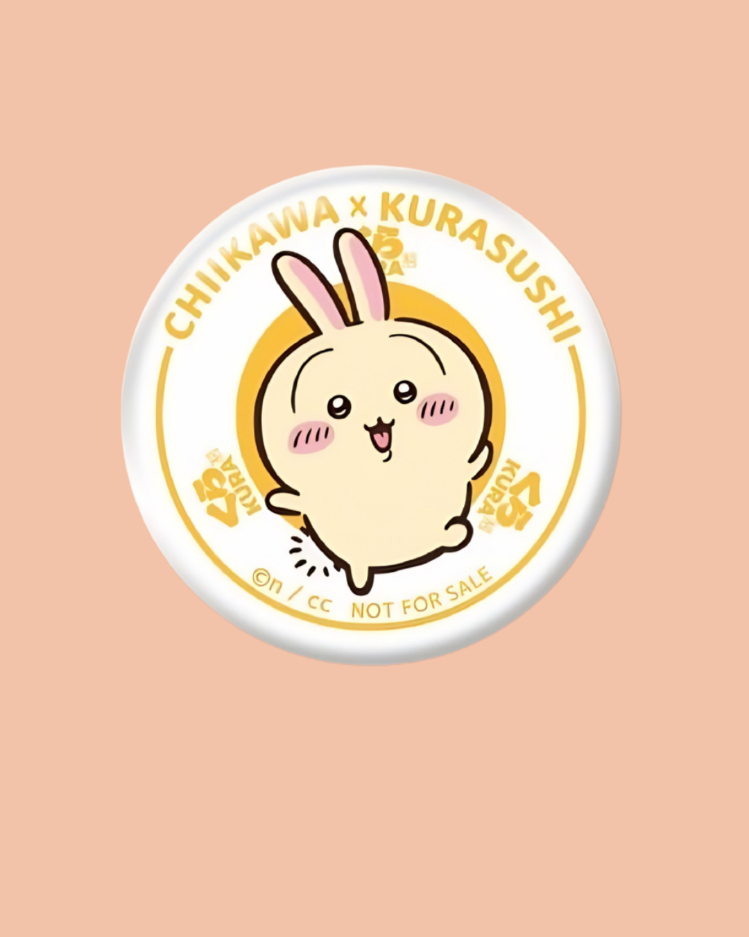 Chiikawa kurasushi 徽章- 兔兔