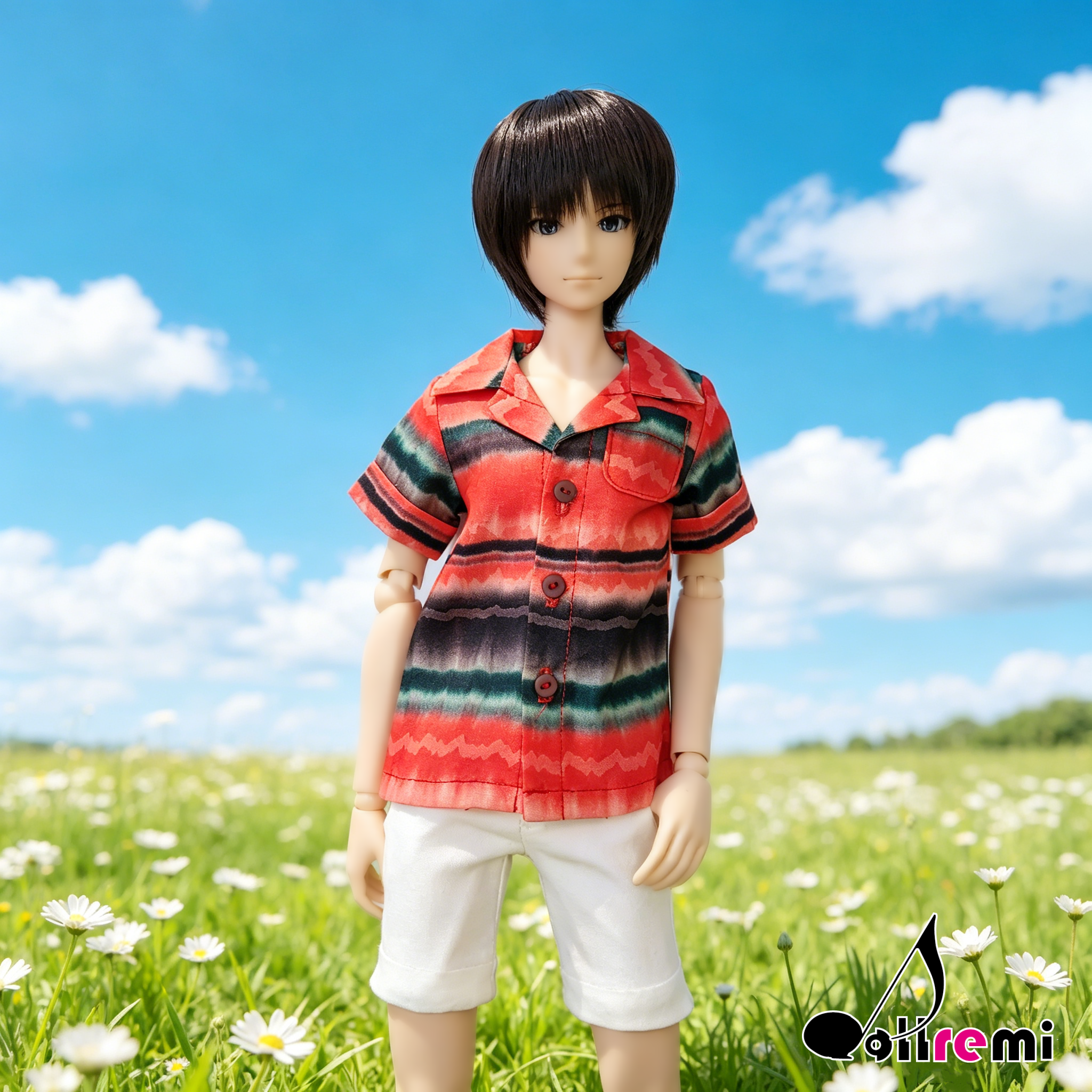 【dollremi】(DD0532A) 男裝花紋短袖襯衫 Men's Floral Short Sleeve Shirt