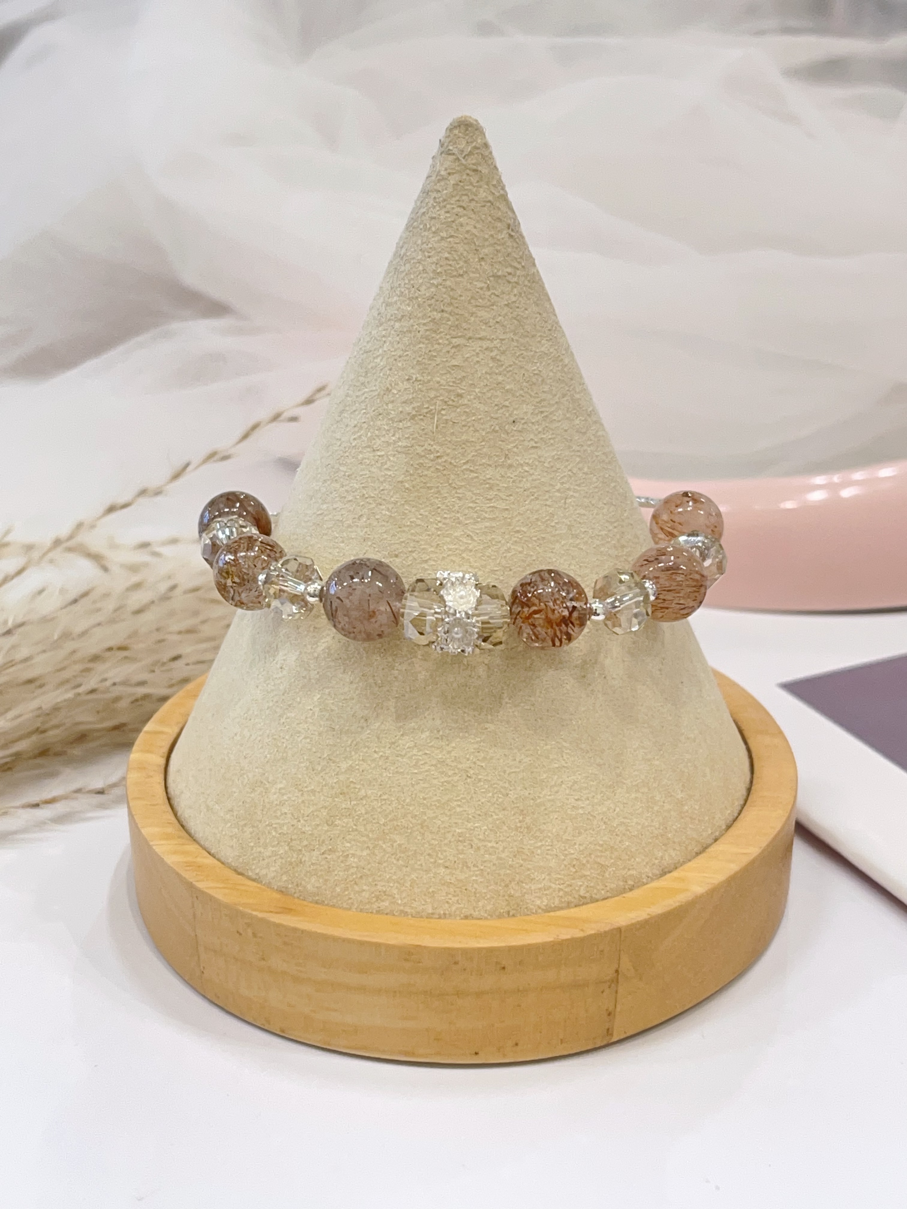 🌙 黑金超 × 月光石手串 Black Golden Super Seven & Moonstone