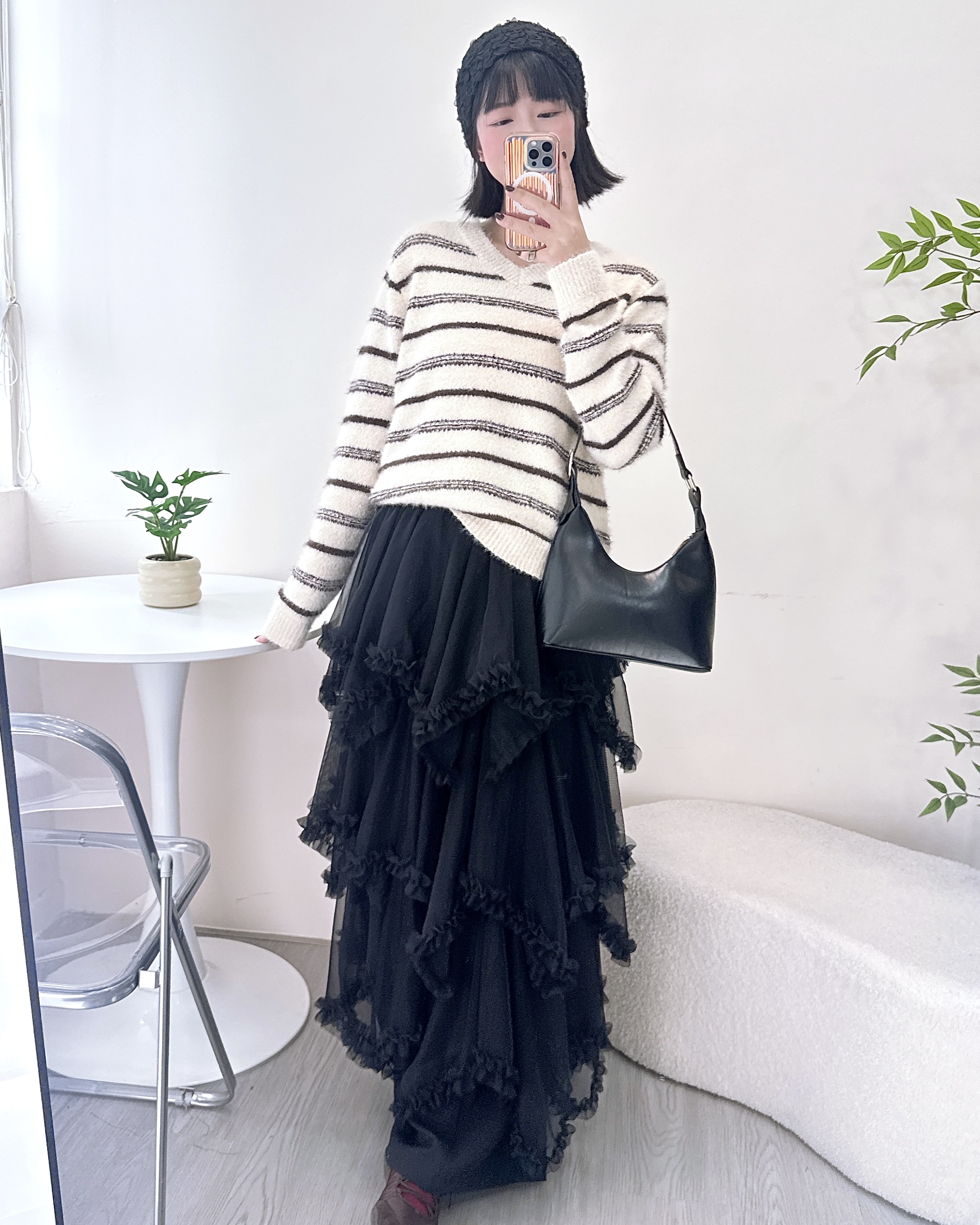 超美必入手不規則網紗裙 2色