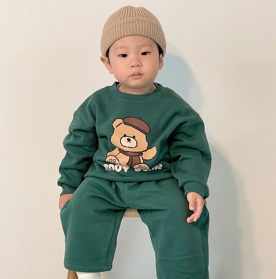 UBMOM 2023 Winter Teddy Series Berry Teddy 長褲-綠色