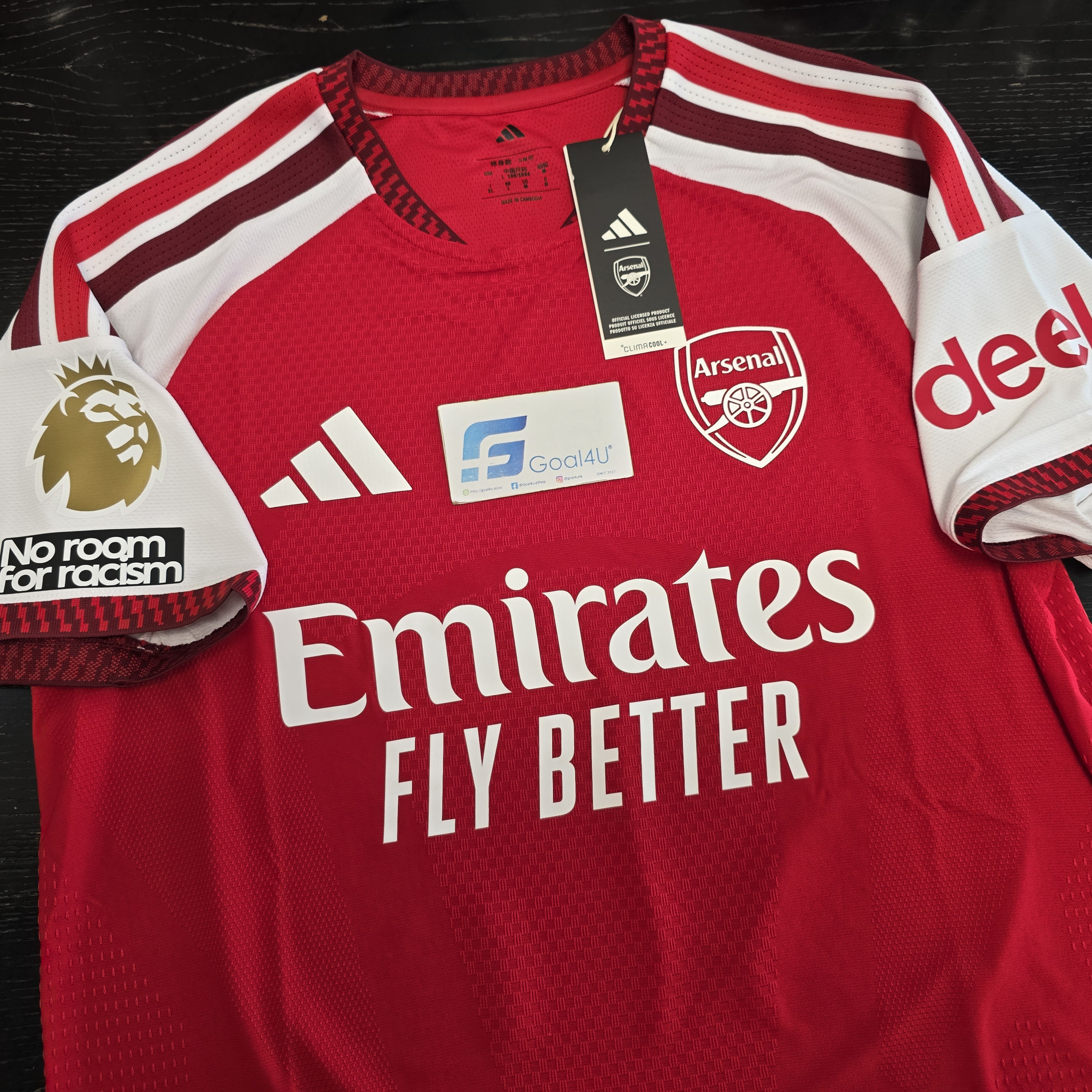 🔴⚪融合酋長球場建築美學 Adidas Arsenal 阿仙奴 2026-27 主場 Authentic 球員版球衣 (可加印字章) JZ3165
