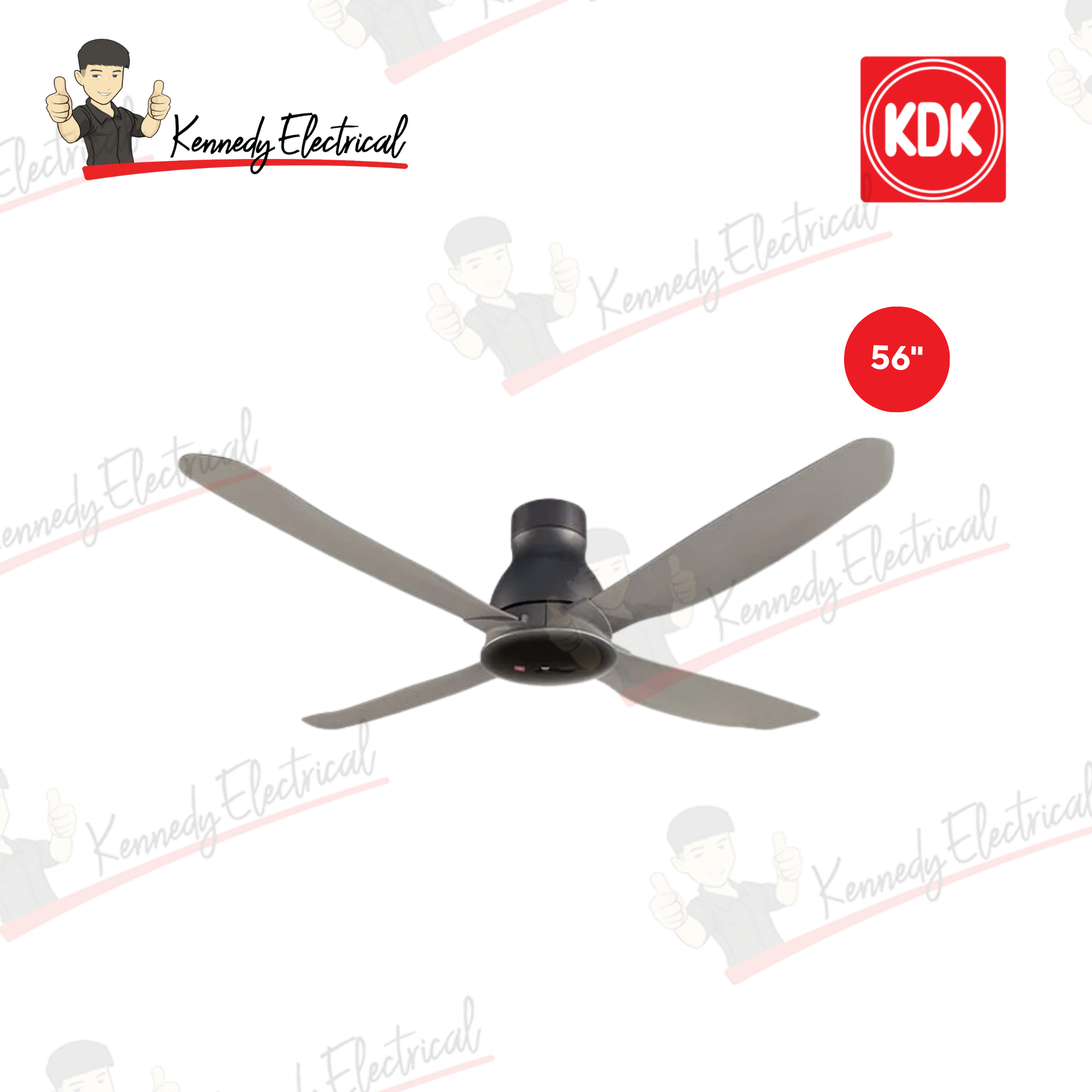 KDK 56" 4-Blade Sensa 4 Remote Ceiling Fan K14ZW