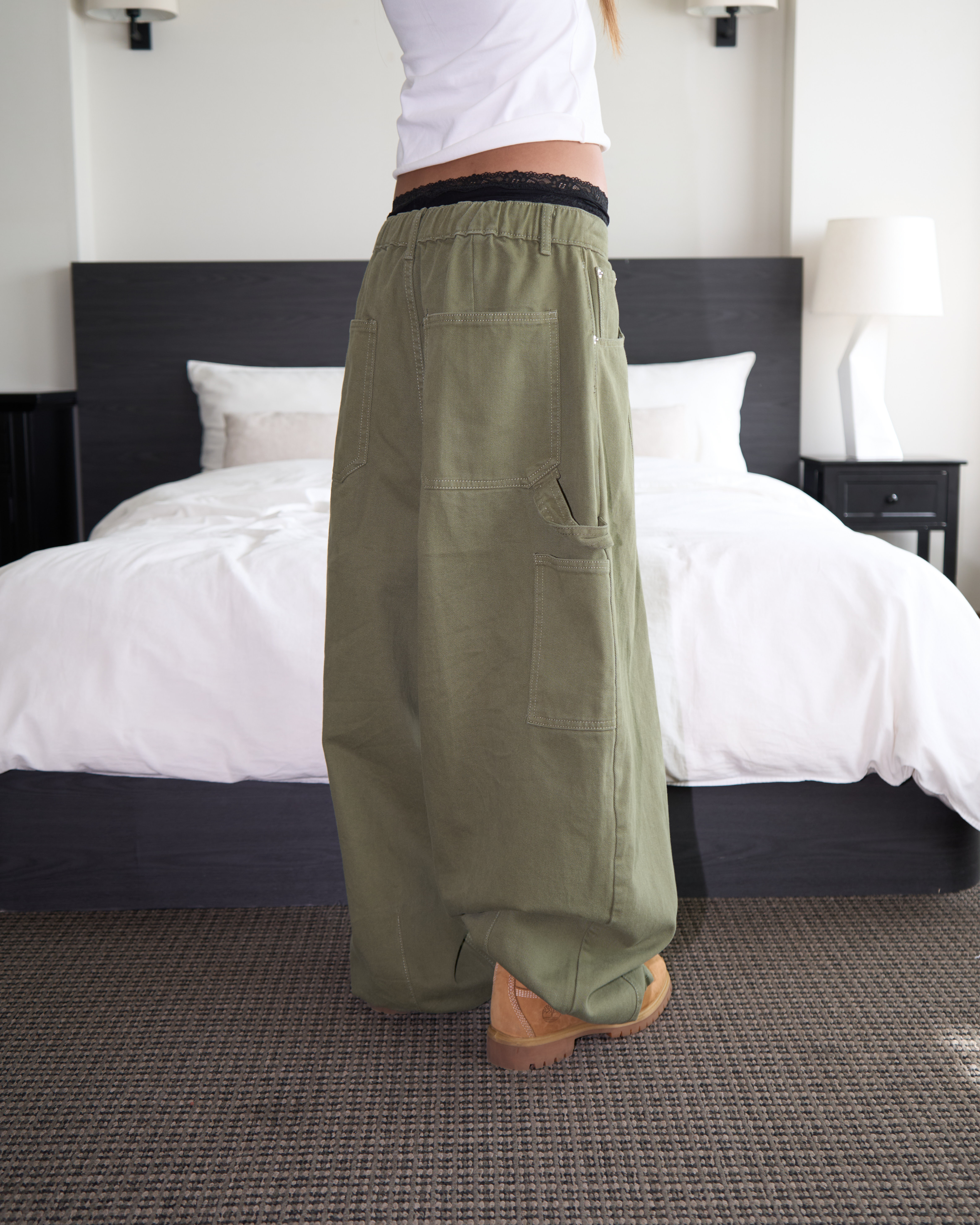 Sido Mega Wide Carpenter Cotton Pants(Unisex)