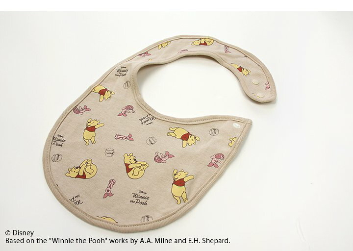 🇯🇵預訂 日本直送🇯🇵Winnie the pooh小熊維尼小豬印花純棉口水巾圍兜兩件套